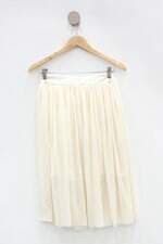 Saia feminina bege com Meio forro
