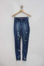 Calça Jeans palazzi feminina azul