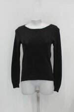 Blusa zinzane feminina preta brilhante com Barra Mullet