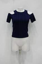 Blusa opção feminina bicolor listrada