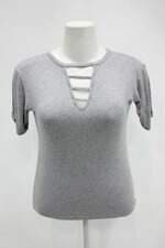 Blusa feminina cinza com Recortes