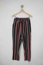 Calça de tecido aidi feminina listrada 