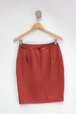 Saia feminina laranja listrada