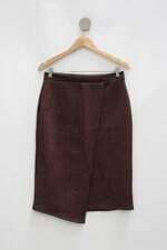 Saia marisa feminina marrom com Fenda