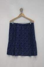 Saia laiza feminina azul com Forro