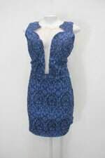 Vestido karamell feminino bicolor com Recortes e Bojo