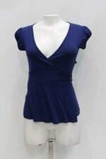 Blusa feminina azul com Faixa na Cintura