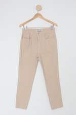 Calça de sarja lança perfume feminina bege