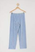 Calça de tecido feminina azul