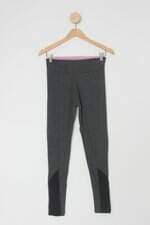 Calça Legging body work feminina cinza com Recortes