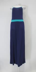 Vestido feminino azul com Recorte