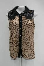 Blusa guett feminina estampada com Renda