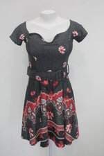 Vestido feminino estampado com Faixa na Cintura
