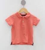 Polo Infantil carter's laranja com Bordado