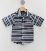 Camisa Infantil u.s polo assn cinza listrada