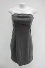 Vestido hotline feminino cinza com Fenda