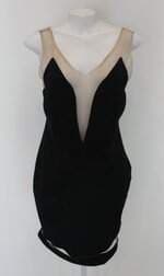 Vestido charry feminino preto com Tule