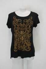 Blusa marisa feminina preta com Hotfix