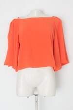 Blusa julie feminina laranja com Fenda