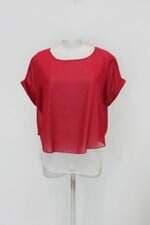 Blusa feminina vermelho com Sobreposição