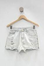 Shorts jeans dress feminina azul com Aplique