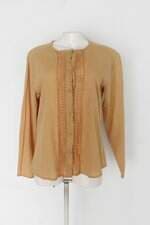 Blusa arrojados feminina amarela com Recorte