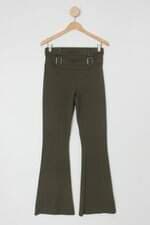 Calça de tecido feminina verde