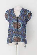 Blusa ingrid behmann feminina estampada