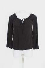 Blusa chifon feminina preta