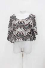 Blusa renner feminina estampada com Recortes