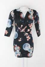 Vestido lança perfume feminino estampado