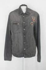 Jaqueta laportt feminina cinza com Patch