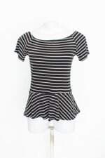 Blusa c&a feminina listrada com Babado