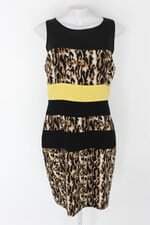 Vestido le lis blanc feminino preto com Recortes