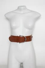 Cinto feminina caramelo com bordado