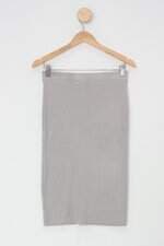Saia forever 21 feminina cinza com Faixa na Cintura