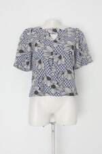 Blusa shoulder feminina estampada