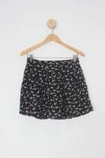 Saia lab feminina preta estampada com Forro