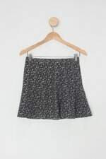 Saia h&m feminina preta estampada
