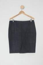 Saia liquida feminino azul com Fenda