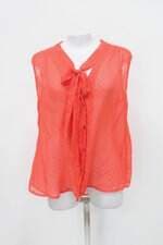 Blusa viva by su feminina coral com Transparência