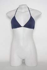 Top de biquíni feminino azul escuro