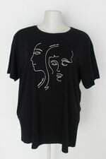 Camiseta ziovara feminina preta com Silk