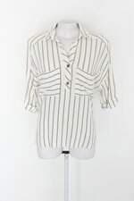 Blusa shii feminina branca listrada