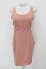 Vestido feminino rosa com Faixa na Cintura