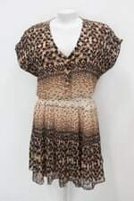 Vestido antix feminino estampado com Franzido e Forro