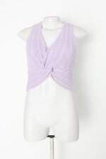 Blusa feminina roxa com Sobreposição