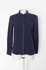 Camisa feminina azul manga longa 