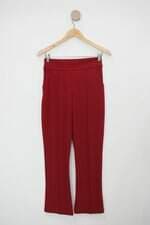 Calça de tecido larabella feminina vermelha com Nervura