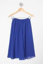 Saia feminina azul com Tule